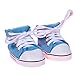The New York Doll Collection Oceano Blu Tela Scarpe da Ginnastica Si Adatta 18 Pollici / 46 cm Bambole - per Moda Bambole - Scarpe per Bambole - Scarpe da Ginnastica per Bambole