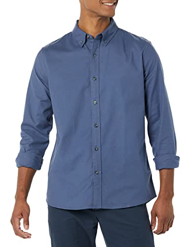 Goodthreads Chemise Oxford Extensible À Manches Longues Coupe Standard Homme, Bleu Foncé, M Cover