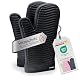 Bellphany Ofenhandschuhe Silikon – Topfhandschuhe, Backhandschuhe, Schwarz