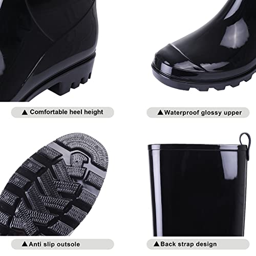 Image of Asgard Women's Tall Rain Boots Waterproof Knee High Rainboots Rubber Wellies