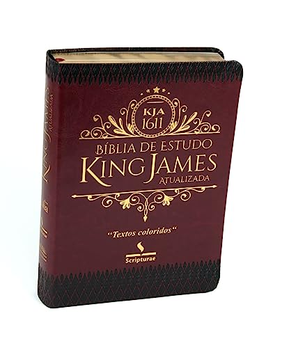 Bíblia Sagrada King James De Estudo Atualizada Capa Luxo Cor:Azul