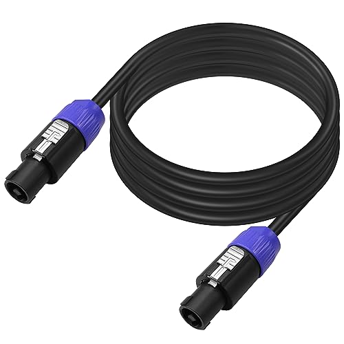 PNGKNYOCN Speakon to Speakon Cable,12AWG 2 Pin NL4FC Speaker Male to Male Professional Audio Amplifier Cable(2M/6.6FT)