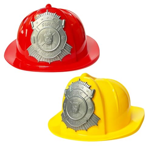 Children’s Firefighter Helmet – Fireman Hat for Kids Roleplay & Christmas Gifts – Fun Dressing-Up Toy, Encourages Imaginative Play – 1 Unit Supplied in Assorted Colors, One Size Fits Most Kids