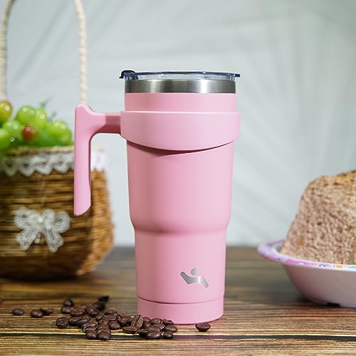 Image of Konokyo 40 oz Tumbler with Handle and Straw, Insulated Travel Mug