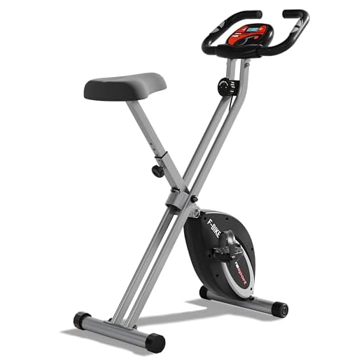 Ultrasport F-Bike - Bicicleta estática, aparato doméstico, bicicleta fitness plegable con consola y sensores de pulso en manillar, negro
