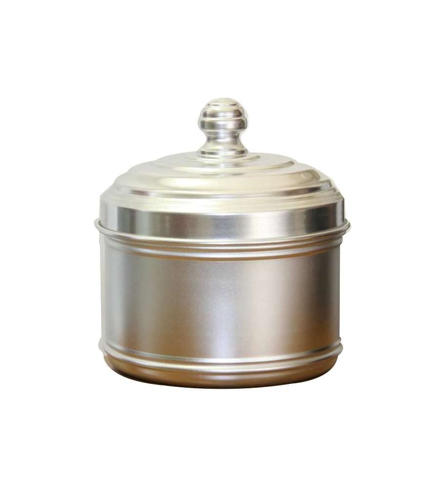 Italo Ottinetti Low Dull Aluminium Canister 16 cm Neutral, Metallic