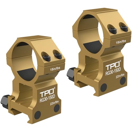 Eastern Tactical Supply 30mm Scope Rings, 1.5 Inch Height Picatinny Scope Mount for Heavy-Duty Rifle Scope Hunting (RG30-150D) (Tan)
