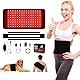 pinfriy 120 LEDs Rotlichtlampe Therapie Gürtel, 7 Stufen Timer, 5 Stufen Lichtintensität&Vibration, 10HZ Puls-Modus, für die Schmerzen von Rücken Schulter Taille Menschen Hunde Katzen Pferde, Schwarz