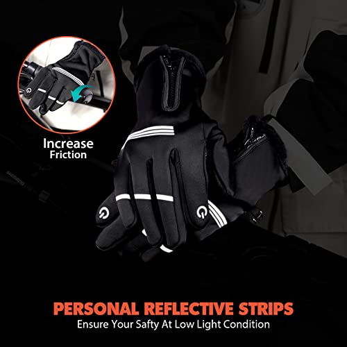 Hikenture Winter Cycling Gloves For Men And Women -Thermal Bike Gloves Full Finger(Black L) #TOP3