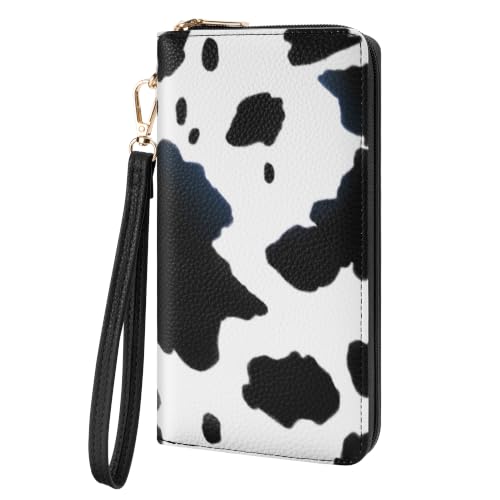 Image of Chelmon Women's Vegan Leather Clutch Wallet with Zip, Hand Strap, Large Capacity