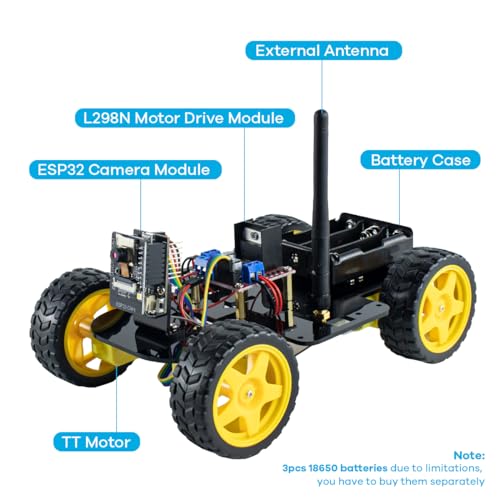 LAFVIN Robot Starter Kit Project with ESP32 Module and Code Learning Develop Skill Full Version Smart Car Kit Compatible with Arduino IDE - Image 4