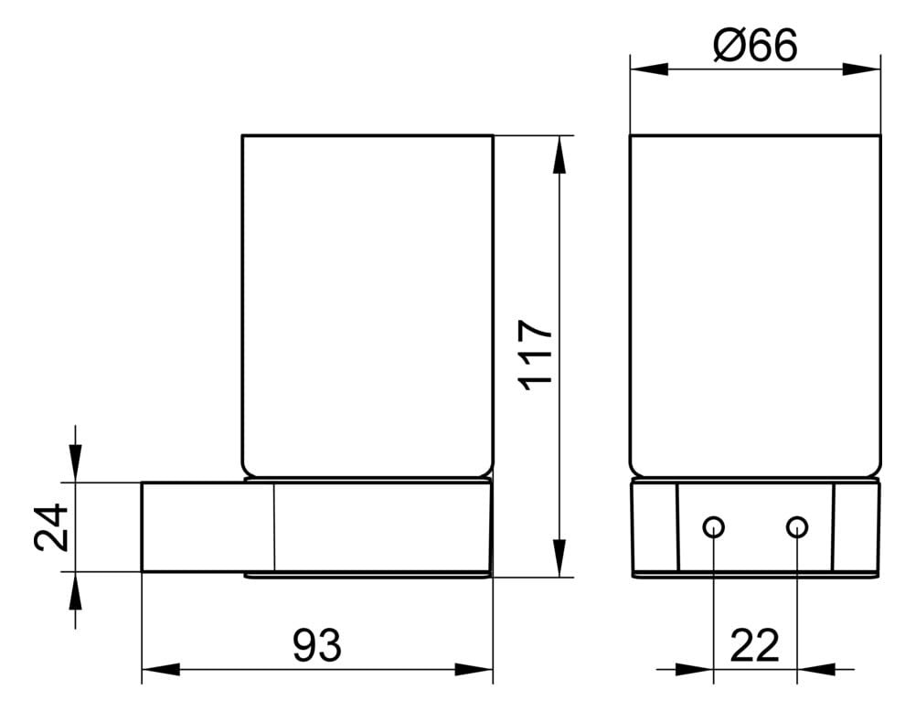 Keuco 14950019000 Plan Glashalter mit Glas chrom