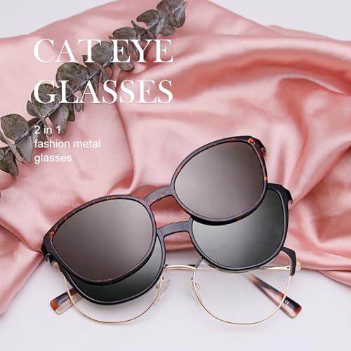 Image of Bauhaus Magnetic Clip on Sunglasses Women Polarized UV Square Men Sunglasses Night Driving Eyeglasses For Fishing Hiking