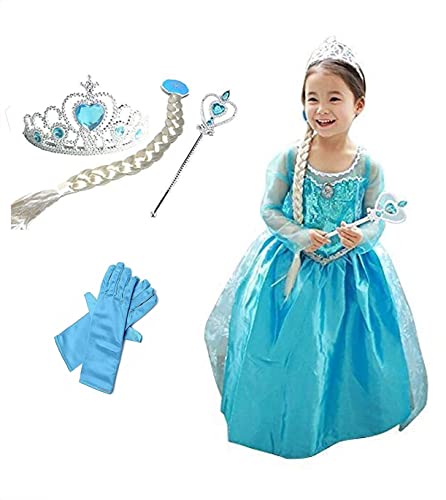 Image of Polycotton Costume Superhero Dress For Boys And Girls Fancy Dresses For Kids Birthday Party Props, Princess With Accessories 6-8 Years, Blue