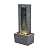 Teamson Home Demeter Waterfall Water Fountain with LED Lights and Pebble Stones for Patio Garden Backyard Decking Décor, 29.25 inch Tall, Gray
