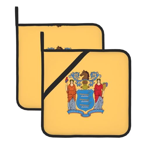 Flag of New Jersey Heat Resistant Pot Lid Holders