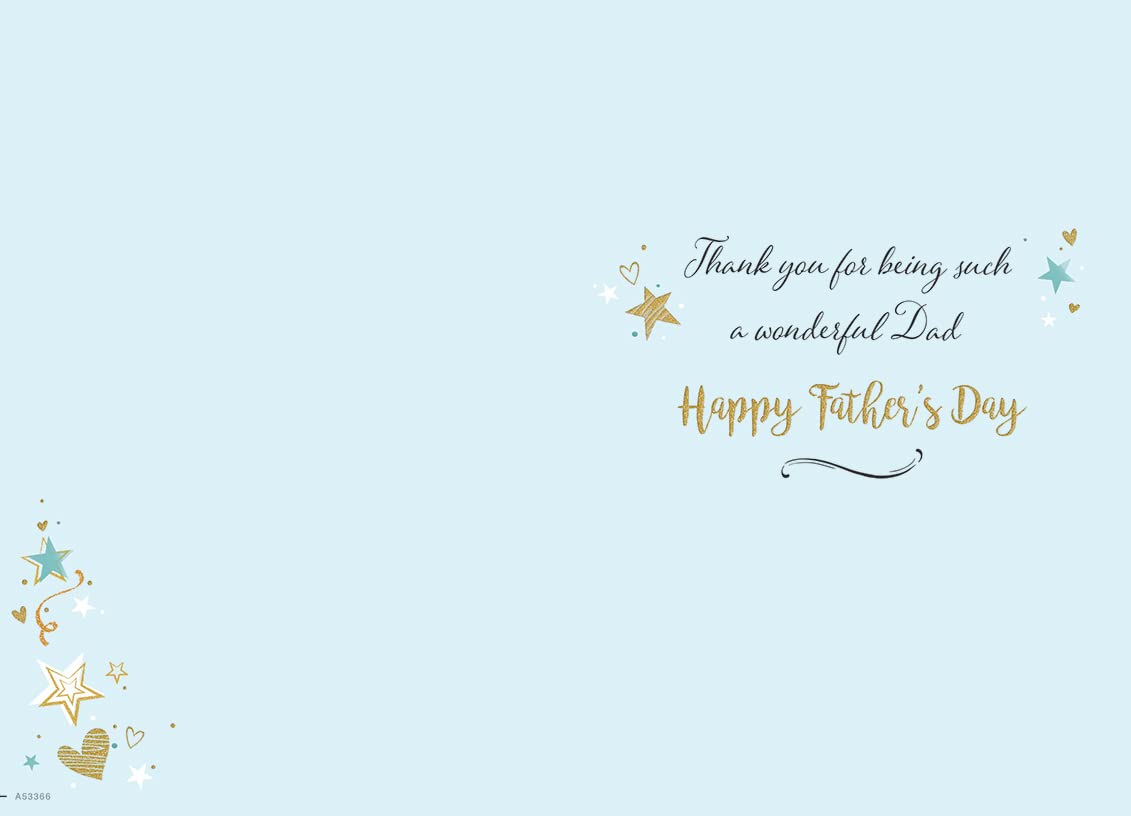 Piccadilly Greetings Modern Father's Day Card - 9 x 6 inches