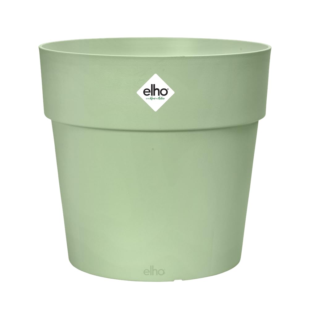 elho Vibia Straight Round 40 - Flower Pot for Outdoor - 100% Recycled Plastic - Ø 39.0 x H 36.8 cm - Green/Pistachio Green