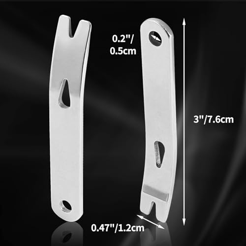 Image of Tarini 4Pcs Mini 7.7x1.2x0.25cm Pocket Pry Bar Set, 3 Inch Stainless Steel EDC Gadgets, Multi-Function Bottle Opener Scraper, Portable Beer Keychain Opener, Pocket Carry Friendly