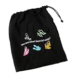 Miamica Shoe Bag You Can Never Have Too Many Packing Organizers, Black