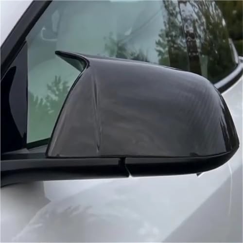 Coque de rétroviseur pour Model 3 Y solution contre rayures style corne carbone - 2