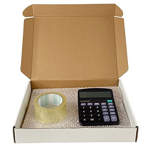 Image of RLAVBL 13x10x2 Inches Shipping Boxes Set of 25, White Small Corrugated Cardboard Box, Mailer Boxes for Packing Small Business