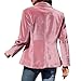 Velvet Blazer Women Long Sleeve Open Front Cardigan Business Casual Suit Jacket Work Office Dress Coats Outerwear Pink