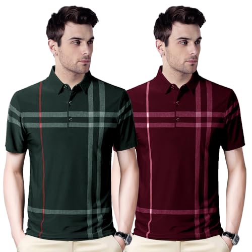 Image of Nobel Monk Men's Regular Fit Polo T Shirt |Half Sleeves |Collar Tshirts |Casual T-Shirt for Men