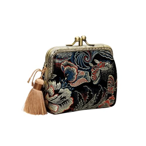Pochette porte-monnaie vintage double couche pour organiser votre sac encombré