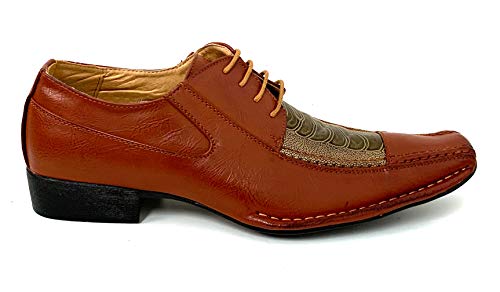 Men's Dress Shoes Lace Up Alligator Crocodile Oxfords Cowboy Western2