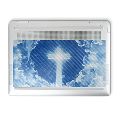 Image of MightySkins Carbon Fiber Skin Compatible with HP Spectre x360 14 inch (2022) Full Wrap Kit - Faith Clouds | Protective, Durable Textured Carbon Fiber Finish | Easy to Apply | Made in The USA