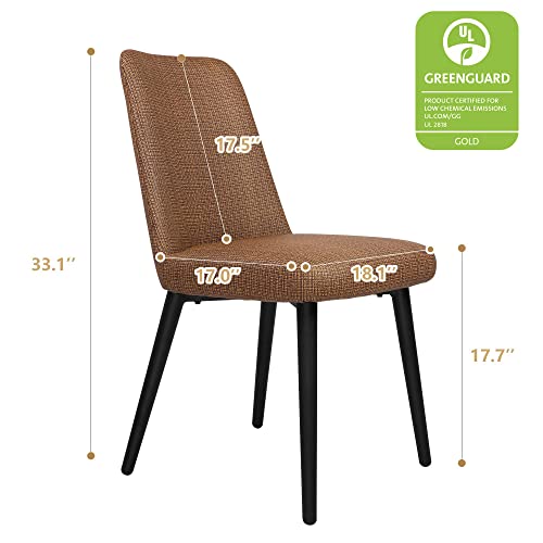 Luckyermore LM3010 Vinyl Leather Dining Chair Set Of 2,Heavy Duty Kitchen Chair Upholstered Modern Comfortable,Waterproof Suitable thumb #2