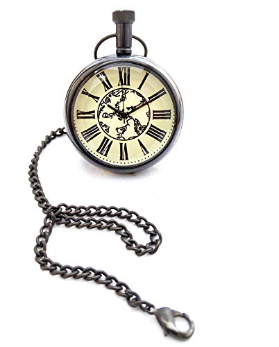 Royal Gold Globe Dial Antique Pocket Gandhi Watch Royal Look Indian Handicraft Premium Gift Item-image-12