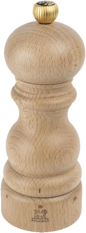 u'Select Manual Beech Wood Pepper Mill, Natural, 15 cm - 6In