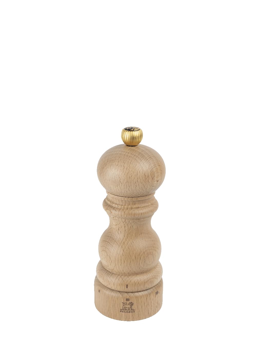 PEUGEOT - Paris u'Select 15 cm Pepper Mill - 6 Predefined Grind Settings - Made with PEFC Certified Wood - Made in France - Natural