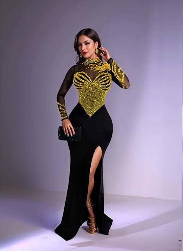 Image of Figdaw Rhinestone Embellished Formal Gowns and Evening Dresses for Women 2026