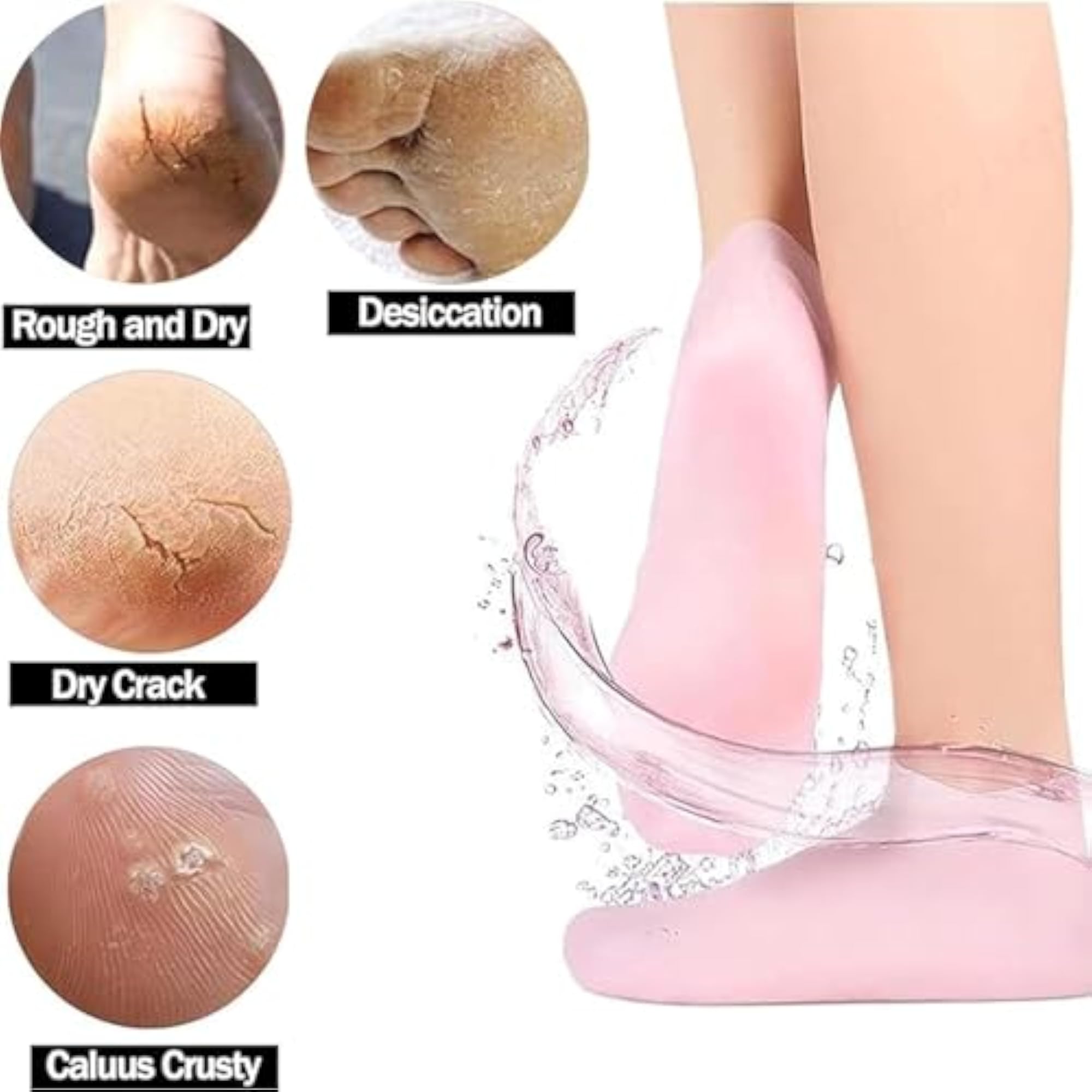 Moisturizing Foot Mask Silicone Socks, Beach Protective