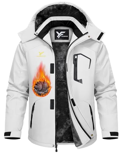 Men Winter Jacket Work Coat Waterproof Windbreaker Heavy Heat Warm Thermal Insulated Snow Outfit...