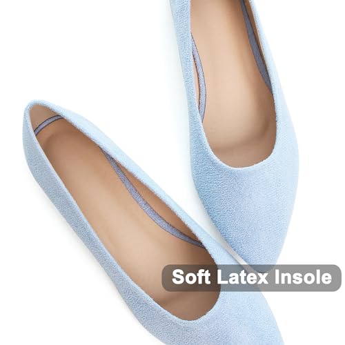Image of Dear Time Women's Pointed Toe Ballet Flats Simple Casual Office Work Flats Slip-on Comfortable Shoes