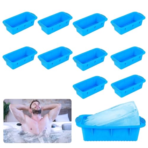 NICALAS 10 Pack Ice Block Mold for Ice Bath, Silicone Cold Plunge Accessory