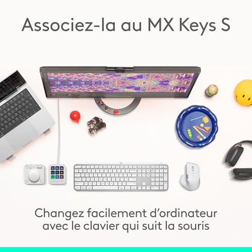 Logitech MX Master 4 sans Fil Ergonomique avec Retour haptique performant avancé défilement Ultra Rapide Charge USB C Bluetooth Windows macOS - vue 9