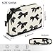 Krafig Retro Black Bows Pattern Large Capacity Pencil Case, Big Pencil Bag Pouch Box Organizer Pen Case for School Kids Teens Girl Boy Women
