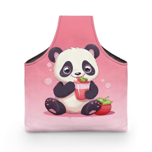 Image of ZUXONGSY Panda Yarn Bags for Crocheting on the Go Strawberry Crochet Hook Organizer Knitting Bags NAD Totes,Holding Yarn Crochet Hook Needles,Large