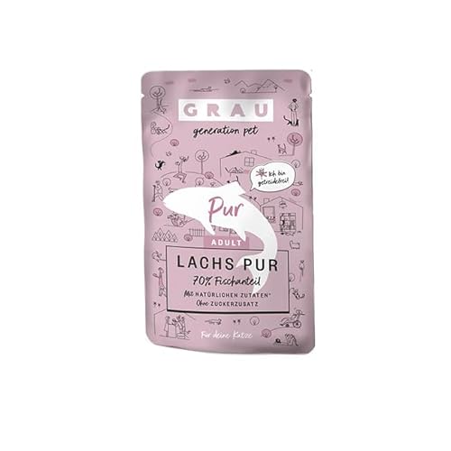 Produktbild von Grau Adult Getreidefrei Nassfutter für Katzen Lachs pur - 16 x 125 g