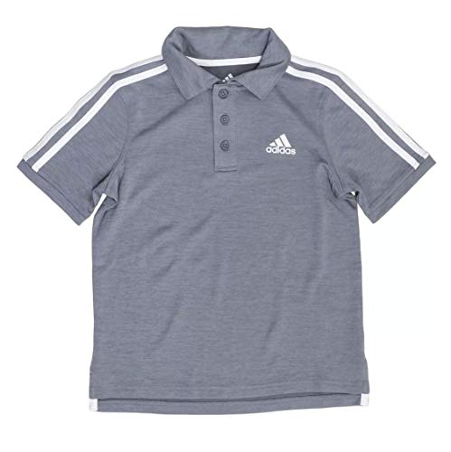 adidas Boys Golf Polo Shirt (Medium Grey, Medium 10/12)