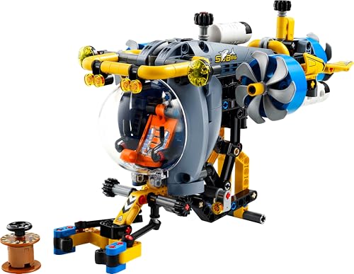 LEGO Technic Le sous Marin de Recherche en Haute mer - Jouet de Construction pour garçon et Fille dès 9 Ans avec Cockpit et hélices - Jeu créatif et Cadeau pour Enfants passionnés de Science 42201