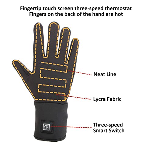 Guantes calefactables eléctricos con batería recargable unisex 3