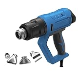 dsfen Máquina de aire caliente de 2000 W, kit de equipo de aire caliente de servicio pesado 4 boquillas con 3 configuraciones de temperatura 122-1112 ℉...