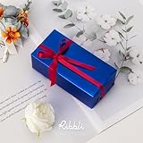 Ribbli Red Satin Ribbon,Double Faced Satin 1/4 inch x Continuous 50 Yards,Red Ribbon Use for Bows Bouquet,Gift Wrapping,Wedding Decoration,Floral Arrangement