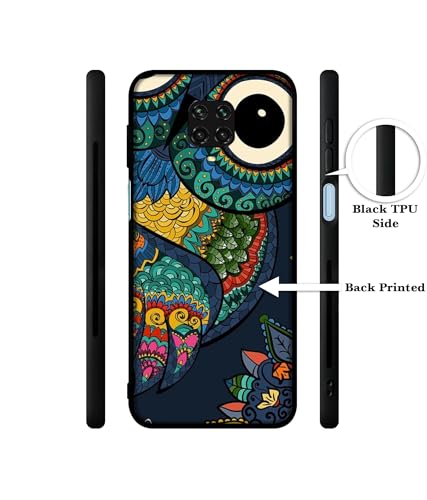 Image of Owl Illustration Design Premium 2D Printed Metal Back Case Cover for Mi Redmi Note 9 Pro /Note 9 Pro Max /Poco M2 Pro